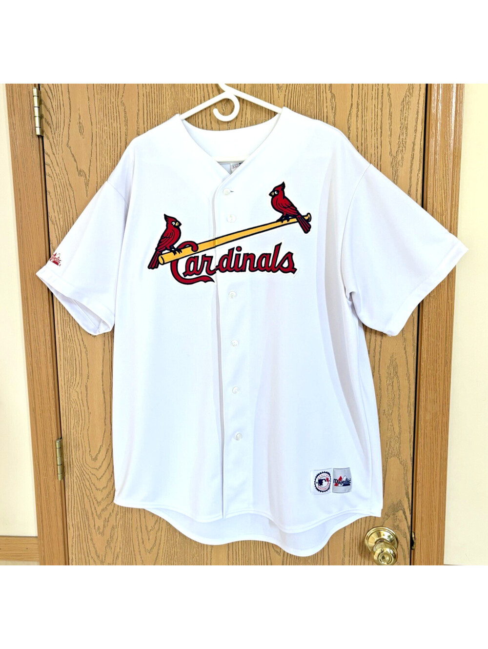 St. Louis Cardinal Majestic MLB Jersey Mens XXL White Stitched Blank Back